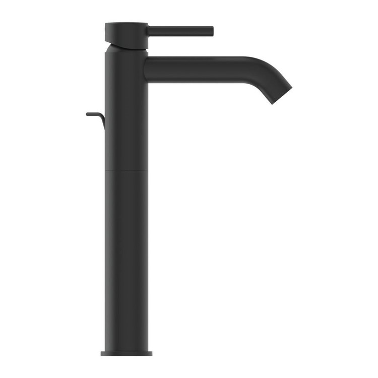 Ideal Standard CERALINE miscelatore lavabo da appoggio con asta di comando e scarico piletta, colore nero finitura opaco BC194XG
