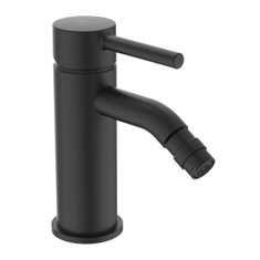 Immagine di Ideal Standard CERALINE miscelatore monocomando per bidet, con asta di comando e scarico piletta da 1-1/4", colore nero finitura opaco BC197XG