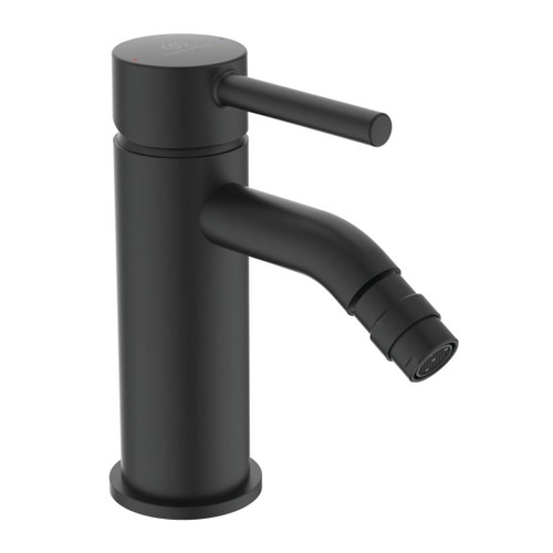 Immagine di Ideal Standard CERALINE miscelatore monocomando per bidet, con asta di comando e scarico piletta da 1-1/4", colore nero finitura opaco BC197XG