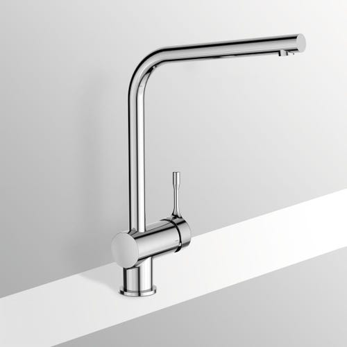 Immagine di Ideal Standard CERALOOK miscelatore monocomando da appoggio su lavello, con bocca di erogazione orientabile, finitura cromo BC174AA