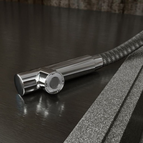 Immagine di Ideal Standard CERALOOK miscelatore monocomando da appoggio su lavello, con bocca di erogazione orientabile ed estraibile, con doccetta a 1 funzione, finitura cromo BC176AA