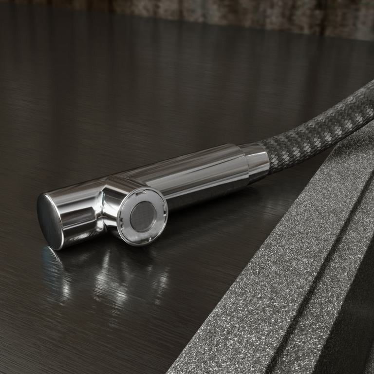 Immagine di Ideal Standard CERALOOK miscelatore monocomando da appoggio su lavello, con bocca di erogazione orientabile ed estraibile, con doccetta a 1 funzione, finitura cromo BC176AA