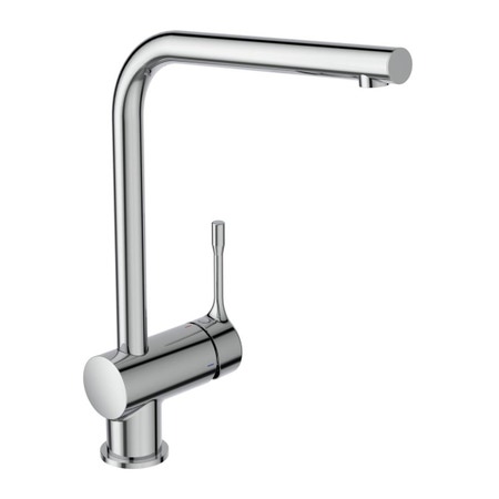 Immagine di Ideal Standard CERALOOK miscelatore monocomando da appoggio su lavello, con bocca di erogazione orientabile, finitura cromo BC174AA