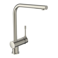 Immagine di Ideal Standard CERALOOK miscelatore monocomando da appoggio su lavello, con bocca di erogazione orientabile, finitura silver storm BC174GN