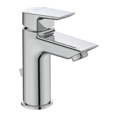 Immagine di Ideal Standard CERAMIX miscelatore monocomando lavabo, bocca di erogazione fissa, con asta di comando e scarico piletta, finitura cromo A6542AA