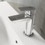 Immagine di Ideal Standard CERAMIX miscelatore monocomando H.16 cm per lavabo, bocca di erogazione fissa, con sistema di apertura a freddo Bluestart, asta di comando e scarico piletta, finitura cromo A6543AA