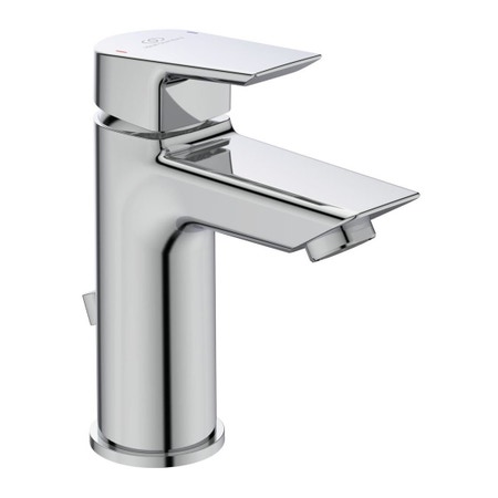 Immagine di Ideal Standard CERAMIX miscelatore monocomando H.16 cm per lavabo, bocca di erogazione fissa, con asta di comando e scarico piletta, finitura cromo A7583AA