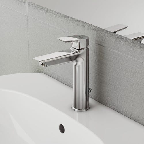 Immagine di Ideal Standard CERAMIX miscelatore grande monocomando lavabo, con asta di comando e scarico piletta, finitura cromo A6544AA