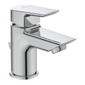 Immagine di Ideal Standard CERAMIX miscelatore monocomando H.16 cm per lavabo, con asta di comando e scarico piletta, con sistema EasyFix, finitura cromo A6550AA