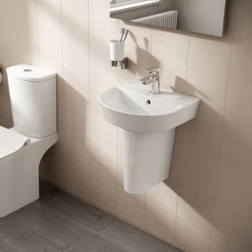 Immagine di Ideal Standard CERAMIX miscelatore monocomando H.16 cm per lavabo, con asta di comando e scarico piletta, con sistema EasyFix, finitura cromo A6550AA