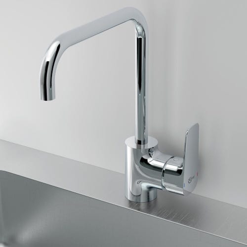 Immagine di Ideal Standard CERAPLAN III miscelatore monocomando per lavello, bocca di erogazione alta tubolare orientabile, finitura cromo B0725AA