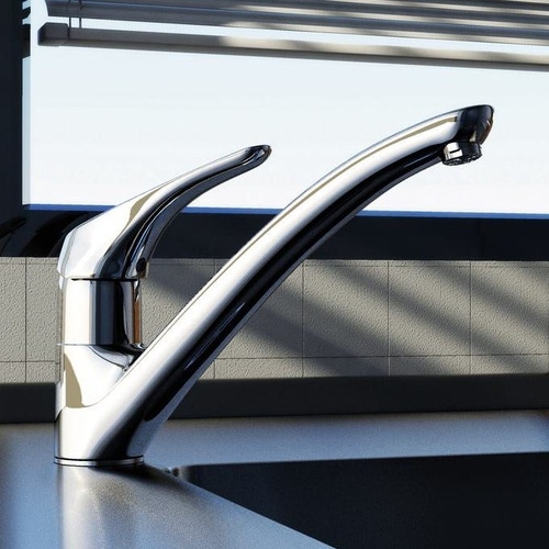 Immagine di Ideal Standard CERASPRINT miscelatore monocomando da appoggio su lavello, bocca di erogazione orientabile, finitura cromo B5344AA