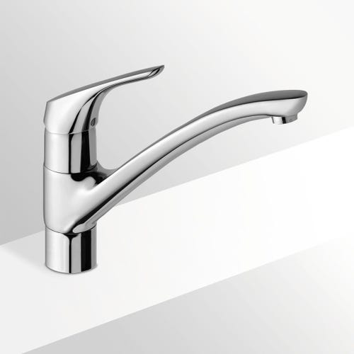 Immagine di Ideal Standard CERASPRINT miscelatore monocomando da appoggio su lavello, bocca di erogazione orientabile, finitura cromo B6917AA