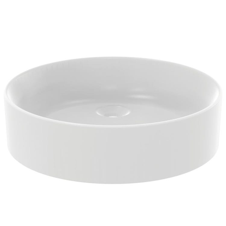 Immagine di Ideal Standard CONCA lavabo rotondo da appoggio Ø 45 cm, senza troppopieno, colore bianco seta finitura opaco T3696V1