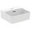 Immagine di Ideal Standard CONCA lavamani rettificato smaltato sospeso o da appoggio L.40 cm, monoforo, con troppopieno, colore bianco seta finitura opaco T3876V1