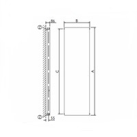 Immagine di Deltacalor PLATE VERTICALE DOPPIO radiatore H.200 L.52,8 cm, colore bianco PL2V200052B