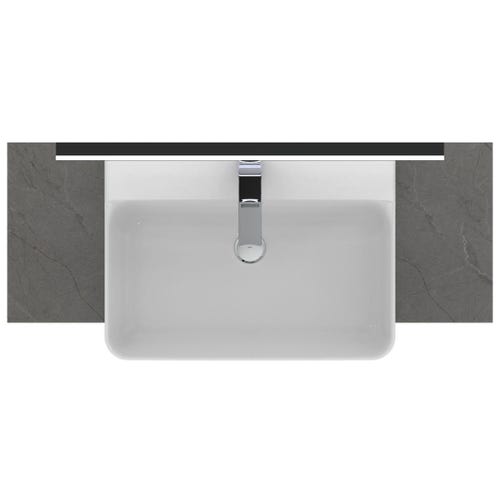 Immagine di Ideal Standard CONCA lavabo smaltato rettangolare sospeso o da appoggio L.60 cm, monoforo, con troppopieno, colore bianco finitura lucido T369101