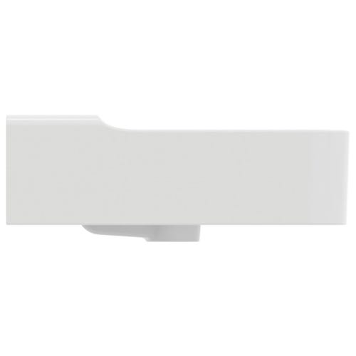 Immagine di Ideal Standard CONCA lavabo smaltato rettangolare sospeso o da appoggio L.100 cm, monoforo, con troppopieno, colore bianco seta finitura opaco T3693V1