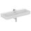 Immagine di Ideal Standard CONCA lavabo smaltato rettangolare sospeso o da appoggio L.120 cm, monoforo, con troppopieno, colore bianco finitura lucido T369401