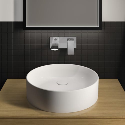 Immagine di Ideal Standard CONCA lavabo rotondo da appoggio Ø 45 cm, senza troppopieno, colore bianco finitura lucido T369601