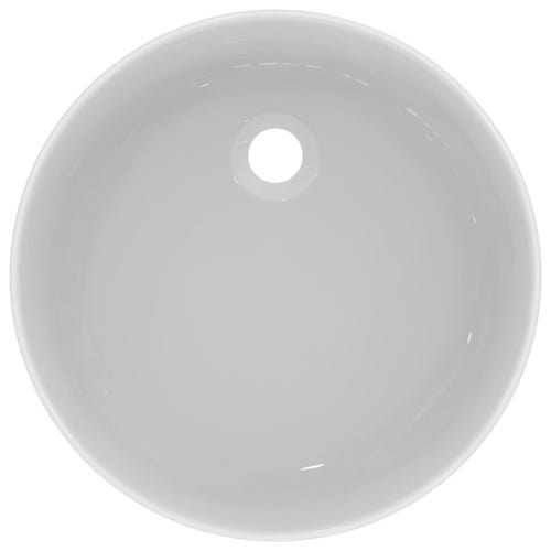 Immagine di Ideal Standard CONCA lavabo rotondo da appoggio Ø 45 cm, senza troppopieno, colore bianco finitura lucido T369601