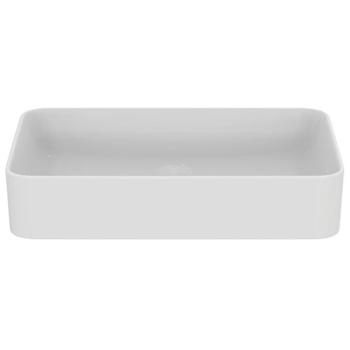 Immagine di Ideal Standard CONCA lavabo rettangolare da appoggio L.60 cm, senza troppopieno, colore bianco finitura lucido T369801