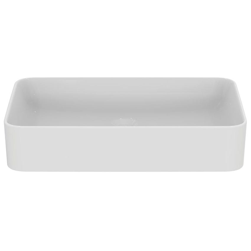 Immagine di Ideal Standard CONCA lavabo rettangolare da appoggio L.60 cm, senza troppopieno, colore bianco finitura lucido T369801