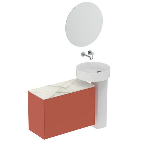 Immagine di Ideal Standard CONCA colonna per installazioni freestanding per lavabi d'appoggio T369801 e T369601, colore bianco finitura lucido T376501