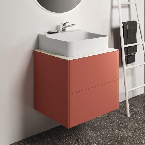 Immagine di Ideal Standard CONCA lavabo smaltato rettangolare sospeso o da appoggio L.50 cm, monoforo, senza troppopieno, colore bianco finitura lucido T378501