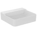 Immagine di Ideal Standard CONCA lavabo smaltato rettangolare sospeso o da appoggio L.50 cm, senza troppopieno, colore bianco finitura lucido T378701