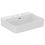 Immagine di Ideal Standard CONCA lavabo smaltato rettangolare sospeso o da appoggio L.60 cm, 3 fori, con troppopieno, colore bianco finitura lucido T378801