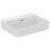 Immagine di Ideal Standard CONCA lavabo smaltato rettangolare sospeso o da appoggio L.60 cm, con troppopieno, colore bianco finitura lucido T378901