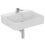Immagine di Ideal Standard CONCA lavabo smaltato rettangolare sospeso o da appoggio L.60, monoforo, senza troppopieno, colore bianco finitura lucido T379001