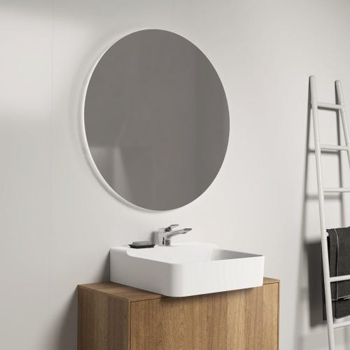 Immagine di Ideal Standard CONCA lavabo smaltato rettangolare sospeso o da appoggio L.60, monoforo, senza troppopieno, colore bianco finitura lucido T379001