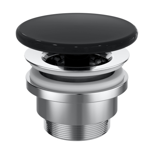 Immagine di Ideal Standard Piletta a scarico libero con cover in ceramica, colore nero finitura lucido E2114V2