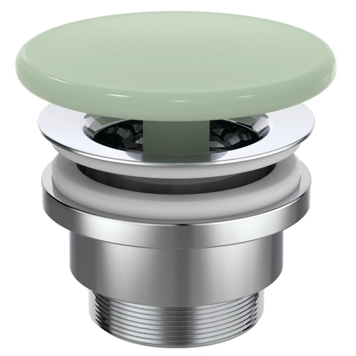 Immagine di Ideal Standard Piletta a scarico libero con cover in ceramica, colore salvia finitura opaco E2114X9