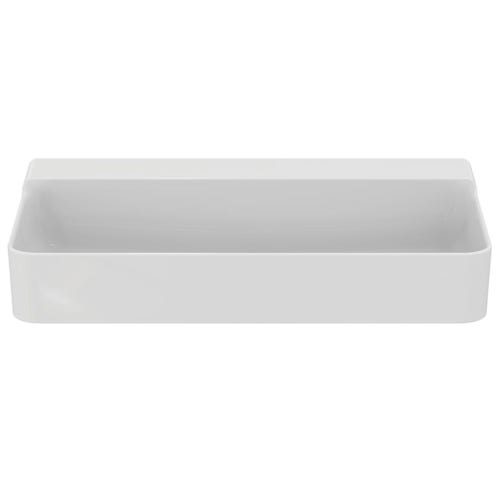 Immagine di Ideal Standard CONCA lavabo smaltato rettangolare sospeso o da appoggio L.80 cm, senza troppopieno, colore bianco finitura lucido T379701