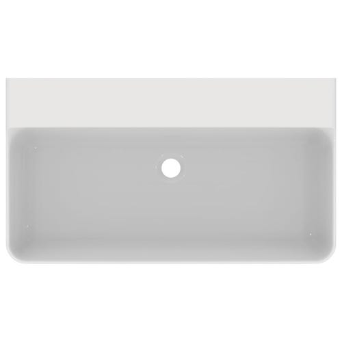 Immagine di Ideal Standard CONCA lavabo smaltato rettangolare sospeso o da appoggio L.80 cm, senza troppopieno, colore bianco finitura lucido T379701