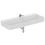 Immagine di Ideal Standard CONCA lavabo smaltato rettangolare sospeso o da appoggio L.120 cm, monoforo, senza troppopieno, colore bianco finitura lucido T380601