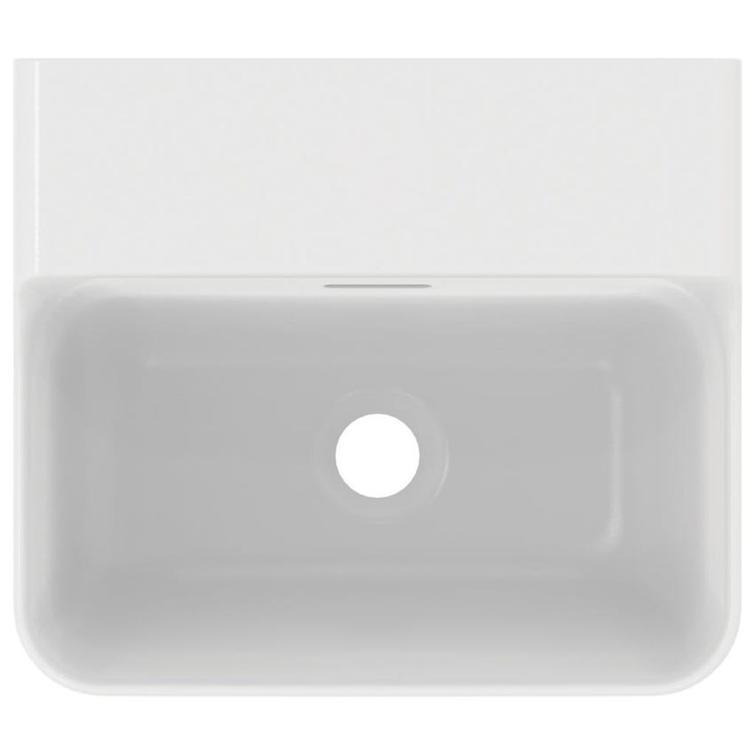 Immagine di Ideal Standard CONCA lavamani smaltato sospeso o da appoggio L.40 cm, con troppopieno, colore bianco finitura lucido T381101
