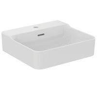 Immagine di Ideal Standard CONCA lavabo rettangolare da appoggio L.50 cm, con troppopieno, colore bianco finitura lucido T381201