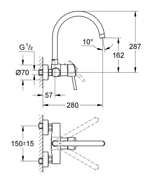 Miscelatore monocomando per lavello