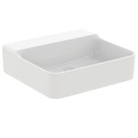 Immagine di Ideal Standard CONCA lavabo rettificato rettangolare sospeso o da appoggio L.50 cm, senza troppopieno, colore bianco finitura lucido T381701