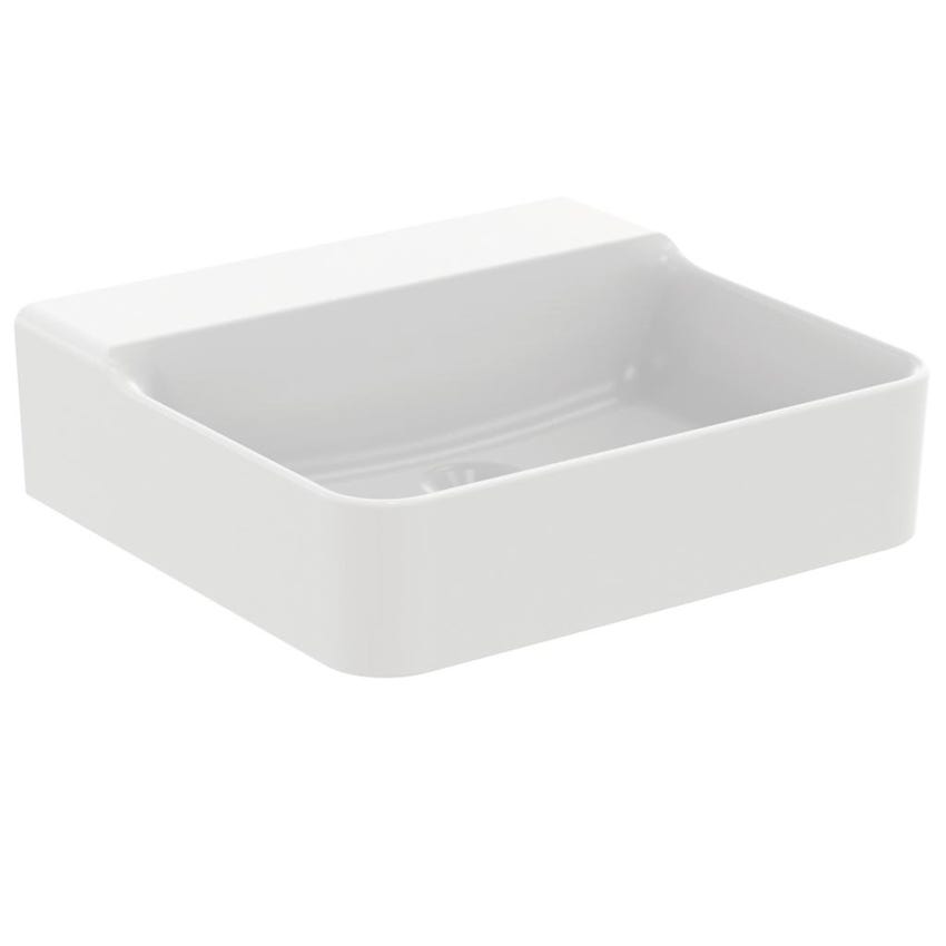 Immagine di Ideal Standard CONCA lavabo rettangolare da appoggio L.50 cm, senza troppopieno, colore bianco finitura lucido T381701
