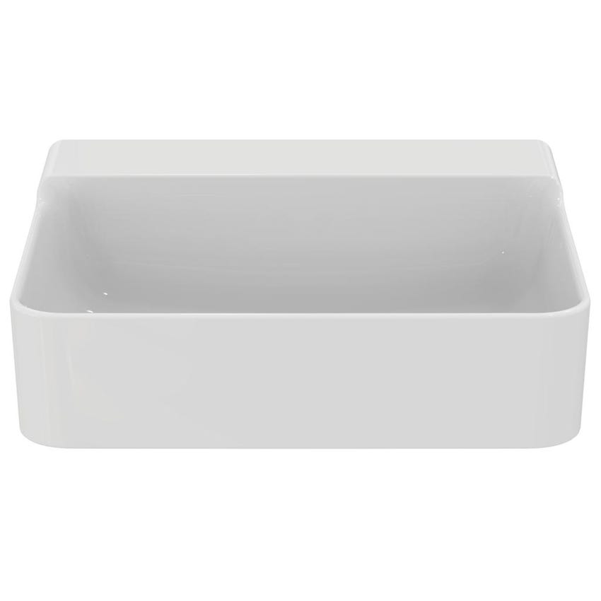 Immagine di Ideal Standard CONCA lavabo rettificato rettangolare sospeso o da appoggio L.50 cm, senza troppopieno, colore bianco finitura lucido T381701