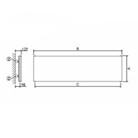 Immagine di Deltacalor PLATE ORIZZONTALE DOPPIO radiatore H.52,8 L.45 cm, colore bianco PL2H045052B
