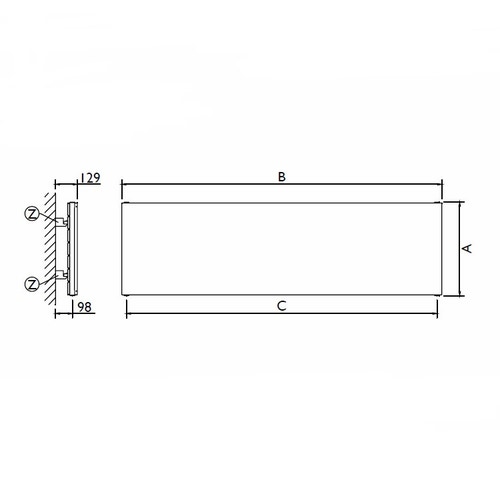 Immagine di Deltacalor PLATE ORIZZONTALE DOPPIO radiatore H.52,8 L.45 cm, colore bianco PL2H045052B