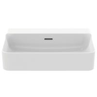 Immagine di Ideal Standard CONCA lavabo rettangolare da appoggio L.60 cm, con troppopieno, colore bianco finitura lucido T382201
