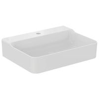 Immagine di Ideal Standard CONCA lavabo rettangolare da appoggio L.60 cm, monoforo, senza troppopieno, colore bianco finitura lucido T382301