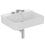Immagine di Ideal Standard CONCA lavabo rettificato rettangolare sospeso o da appoggio L.60 cm, 3 fori, senza troppopieno, colore bianco finitura lucido T382401